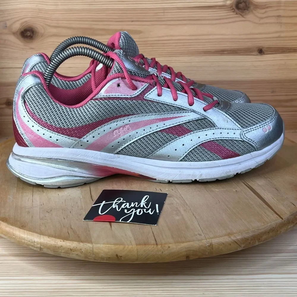 Ryka Radiant Plus Grey & White Lace Up Athletic Shoes Women’s Size 10